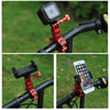 PULUZ 360 Degree Rotation Bike Aluminum Handlebar Adapter Mount with Screw for GoPro, Insta360, DJI and Other Action Cameras(Red)