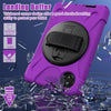 For Xiaomi Redmi Pad SE 8.7 Rotatable Holder Silicone Hybrid PC Tablet Case with Shoulder Strap(Purple)