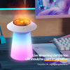 HX126 Sound Pickup RGB Light Volcano Humidifier Simulated Flame Aromatherapy Machine, Color: White