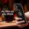 For Samsung Galaxy A56 5G XINLI Straight Edge 6D Electroplate TPU Phone Case with Ring Holder(Mint Green)