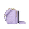 For Samsung Galaxy Z Flip6 AwQuer Crossbody Zipper Wallet Bag Litchi Leather Phone Case(Light Purple)