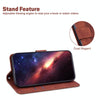 For Asus Zenfone 9 Geometric Embossed Flip Leather Phone Case(Brown)