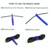 50 PCS Needle Shape Self-adhesive Data Cable Organizer Colorful Bundles 10 x 130mm(Black)