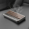 Car Metal Wood Aromatherapy Magnetic Luminous Car Moving Number Plate(Metal+Log)