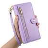 For Samsung Galaxy A26 5G Nine Card-slot Zipper Wallet Bag Leather Phone Case(Purple)