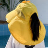 Summer Cartoon Print Big Brim Sun Hat For Children, Size: Hat Circumference 50-54cm(Yellow)