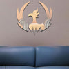 Acrylic Spreading Wings Bird Mirror Stereoscopic Wall Stickers Home Decoration Soft Mirror(Gold)
