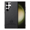 For Samsung Galaxy S23 Ultra 5G Twill Fabric Leather Skin Back Phone Case(Black)