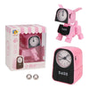 Mini Manual Child Deformation Alarm Clock Robot Toy (Pink)
