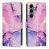 For Samsung Galaxy A15 4G / A15 5G Painted Marble Pattern Leather Phone Case(Purple)