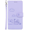 For Redmi K70 / K70 Pro Cute Cats RFID Leather Phone Case(Purple)