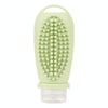 100ml 2 In1 Travel Dispenser Bottle Silicone Portable Massage Brush Shampoo Lotion Divider Bottle(Light Green)