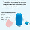 2pcs L-03-01 Face Ice Apparatus Massage Ice Roller Beauty Makeup Silicone Face Ice Tray(Glacier White With Hole)