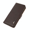 For Samsung Galaxy S25 Ultra 5G KHAZNEH Side-Magnetic Litchi Genuine Leather RFID Phone Case(Brown)