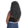 Matte Realistic Corn Perm Long Curly Hair Woolen Volume Wig Headgear(Black Gradient Light Milky Gray)