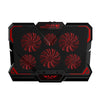 CoolCold  17inch Gaming Laptop Cooler Six Fan Two USB Port 2600RPM Laptop Cooling Pad( Black Red)