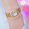 BS Bee Sister  FA1647 Classic Ladies Watch Diamond Wrist Watch(Golden White)