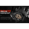 BAOGELA 1902 Skull Luminous Dial Silicone Strap Quartz Watch For Men(Black)