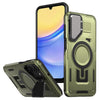 For Samsung Galaxy A15 Shield Frame Holder MagSafe Phone Case(Olive Green)