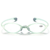 Portable Magnifying Glass Presbyopic Glasses Silicone Anti-Blue Light Reading Glasses, Degree: +100(Light Green)
