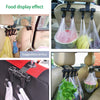 2pcs KANEED Car Vehicle Multi-functional Seat Headrest Bag Hanger Hook Holder Seat Headrest Hanger Hanging Holder Double Hooks(Black)