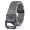 Men Lightweight Metal Free Casual Elastic Belt, Length: 120cm(Twill Gray)