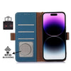 For Samsung Galaxy A26 5G Genuine Leather Magnetic RFID Leather Phone Case(Blue)