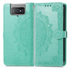For  Asus Zenfone 8 Flip Mandala Embossing Pattern Horizontal Flip Leather Case with Holder & Card Slots & Wallet & Lanyard(Green)