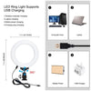 PULUZ 4 in 1 Vlogging Live Broadcast Smartphone Video Rig + 4.7 inch 12cm Ring LED Selfie Light Kits with Microphone + Tripod Mount + Cold Shoe Tripod Head for iPhone, Galaxy, Huawei, Xiaomi, HTC, LG, Google, and Other Smartphones(Blue)