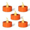 Halloween Electronic LED Candle Light, Color: Yellow Light Flash(Orange Shell Ghost Face)
