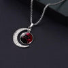 Luminous Zodiac Moon Titanium Steel Necklace Personalized Moon Pendant(Virgo)