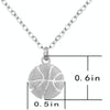 Three-Dimensional Sports Ball Pendant Necklace,Style: Women Basketball K Gold