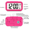 Temperature Type Lazy Snooze Alarm Mute Backlit Electronic Clock(Rose Red)