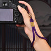 Carved Auspicious Cloud Hand-woven Mobile phone Anti-lost Wrist Lanyard Key Pendant(Dark Blue)