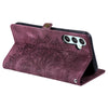 For Samsung Galaxy A36 Skin Feel Totem Embossed Leather Phone Case(Wine Red)