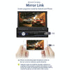 T100C 7 inch Manually Retractable Screen Car MP5 Player Radio, Support Mirror Link & FM & TF Card & USB & Bluetooth Hand-free Calling & Reversing Trajectory System & CayPlay Connection