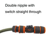 3PCS Double Nipple Wrap With Switch Double Pass Standard Direct Connect With Valve Fast Connection(Black)