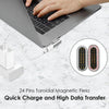 100W USB-C / Type-C Female to 20 Pin Magnetic USB-C / Type-C Male Elbow Adapter (Silver)
