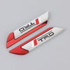 1 Pair Car Racing Development TRD Personalized Aluminum Alloy Decorative Stickers, Size: 11.5 x 2.5 x 0.5cm (Red)