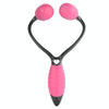 Manual Beauty Instrument 3D Roller Face Slimming Instrument(Black+Rose Red)