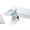 S925 Sterling Silver Dutch Windmills Beads DIY Bracelet Necklace Accessories