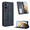 For vivo V40 Lite 4G / 5G IDN Magnetic Buckle Retro Texture Leather Phone Case(Blue)