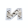 Car Vehicle Badge Emblem 3D English Letter N Self-adhesive Sticker Decal, Size: 4.5*4.5*0.5cm