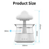 CH06 300ml Rain Humidifier Mushroom Cloud Colorful Night Lamp Aromatherapy Machine, Style: Without Remote Controller(White)