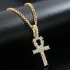 N2106-16 Cross Exaggerated Hip Hop Style Necklace Collarbone Chains