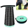 Outdoor Portable Folding Telescopic Plastic Stool Camping Fishing Garden Stool(Green)