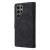For Samsung Galaxy S25 Ultra 5G Multifunctional Frosted Zipper Wallet Leather Phone Case(Black)