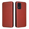 For Alcatel 1B 2022 Carbon Fiber Texture Flip Leather Phone Case(Brown)