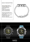 NX02 Sport Smartwatch IP67 Waterproof Support Tracker Calories Pedometer Smartwatch Stopwatch Call SMS Reminder(black)