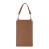 Litchi Texture Card Holder Mobile Phone Bag with Short Strap(Brown)